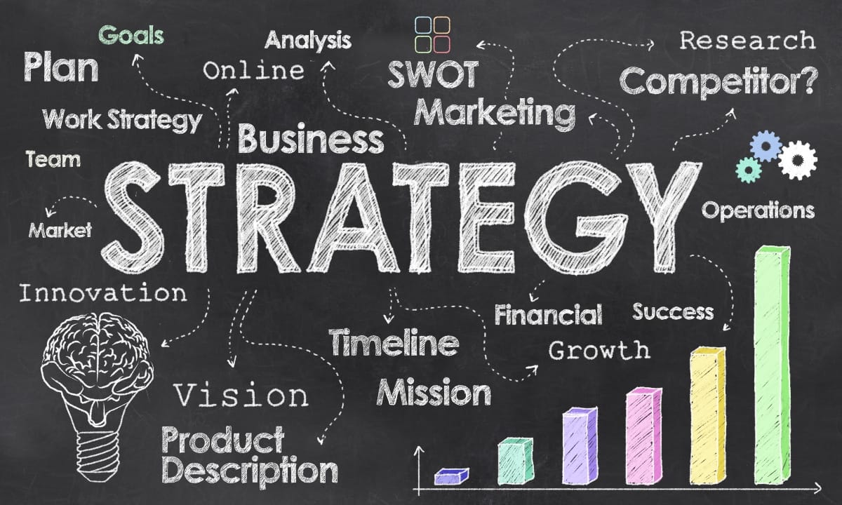 Business consultant leading a strategic planning meeting with executive team at Summit Advisors